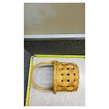 Handwoven Round Wicker Basket with Handle