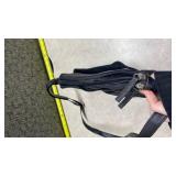 Black Leather Shoulder Bag with Silver Hardware