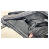 Black Leather Shoulder Bag with Silver Hardware