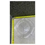 Clear Glass Leaf-Shaped Serving Platter