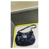 Nicole Black Leather Shoulder Bag