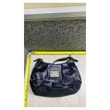 Nicole Black Leather Shoulder Bag