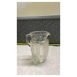 Clear Glass Pitcher with Diamond Pattern