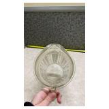 Clear Glass Pitcher with Diamond Pattern