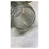 Clear Glass Pitcher with Diamond Pattern