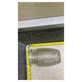 Clear Glass Pitcher with Diamond Pattern