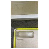 Ribbed Glass Water Pitcher with Pour Spout