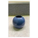 Blue Ceramic Globe Vase