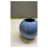 Blue Ceramic Globe Vase