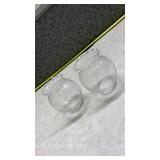 Clear Glass Hurricane Globes with Ruffled Rim