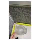 Clear Glass Hurricane Globes with Ruffled Rim