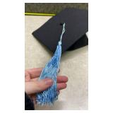 Traditional Graduation Cap with Light Blue Tassel