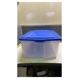 Rubbermaid Clear Storage Container with Blue Lid - 59qt