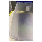 Rubbermaid Clear Storage Container with Blue Lid - 59qt