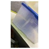 Rubbermaid Clear Storage Container with Blue Lid - 59qt