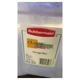 Rubbermaid Clear Storage Container with Blue Lid - 59qt