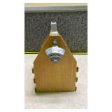 Wooden Tool Holder with Bottle Opener