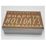 Happy Holidays Silver Gift Box with Decorative Lid - Retail: $12