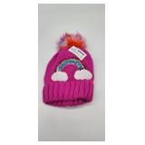 Girls Rainbow Beanie Hat with Matching Gloves Set For Child Size - Retail: $12