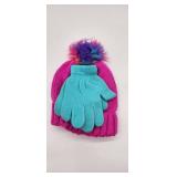 Girls Rainbow Beanie Hat with Matching Gloves Set For Child Size - Retail: $12