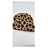 Leopard Print Knit Beanie Hat Adult Size  - Retail: $12
