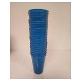 Stack of Blue Plastic Party Cups 24pk - Retail: $10