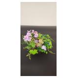 Purple Petunia and Ivy Easter Nest Centerpiece - Retail: $10