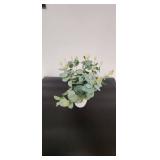 Artificial Eucalyptus Plant in White Ceramic Pot - Retail: $12