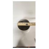 Modern White Ceramic Ribbed Vase - Retail: $35