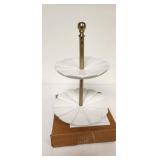 2-Tier White Flower Ring Display Stand Build Your Own- Retail: $15