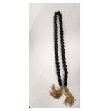 Decorative Black Wooden Beads 2pk  - Retail: $10