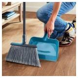 Angle Broom With Dustpan 13\" Sweeping Range  - Retail: $15