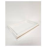 White Wooden Tray  - Retail: $12