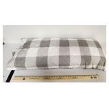 Quilted White and Gray Body Pillow  - Retail: $15