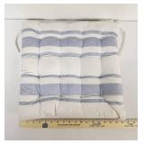 Blue Striped Cotton Chair Cushion - Retail: $12