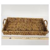 Natural Woven Seagrass Storage Basket with Handles Medium Basket 22-INCH - Retail: $15