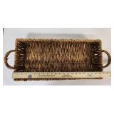 Natural Woven Seagrass Storage Basket with Handles Medium Basket 22-INCH - Retail: $15