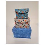 Sports Theme Nesting Storage Boxes Set of 3 - Retail: $10