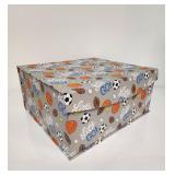 Sports Theme Nesting Storage Box XL- Retail: $25