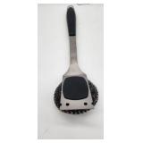 Steel Pan Scrubber with Ergonomic Handle - Retail: $8