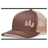 Outdoor Pine Tree Mesh Trucker Hats - Brown and Blue Set - Retail: $25