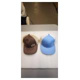 Outdoor Pine Tree Mesh Trucker Hats - Brown and Blue Set - Retail: $25