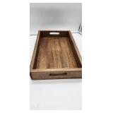 Rustic Wooden Serving Tray with Handles - Retail: $25