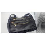Black Leather Multi-Zipper Purse - Retail: $45