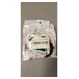 Heishi Bead Bracelet Set with Letter Beads - Retail: $12