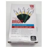 100 LED Warm White String Lights 2 Box Set - Retail: $8