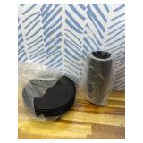 32 pcs Wheat Straw Dinnerware Sets Kitchen Plates and Bowls Sets for 8 Plastic Plates Reusable Dishes Set Outdoor Camping and Dinning Essentials Dishwasher Safe, Black