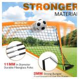 BOHEN 9x5 FT Kids Soccer Goals with Carry Bag, Portable Folding Soccer Net for Backyard Training, Indoor/Outdoor Use for Youth and Adult