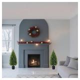 Retails for $109! 3ft Artificial Topiary Trees Artificial Cedar Trees UV Resistant Bushes Potted Set of 2 Faux Shrubs for Outdoor Indoor Front Porch Garden