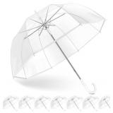 Clear Bubble Umbrella Wedding, High-Visibility Transparent Rain Umbrellas Bulk, Windproof Large Clear Umbrella, Firm and Durable, Dome Umbrellas for Wedding Bride Groom Photography Golf Outdoor